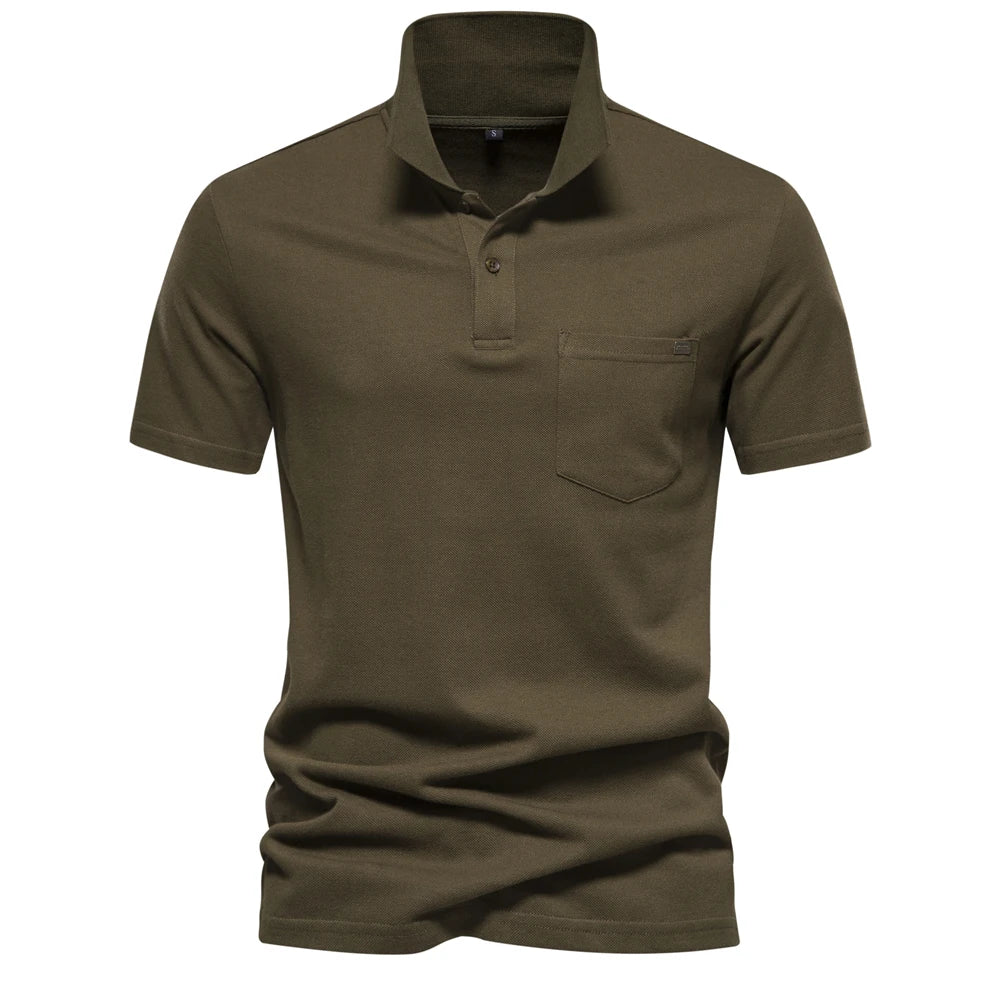 Herren Poloshirt aus 100 Prozent Baumwolle mit lässigem Stehkragen für den Sommer