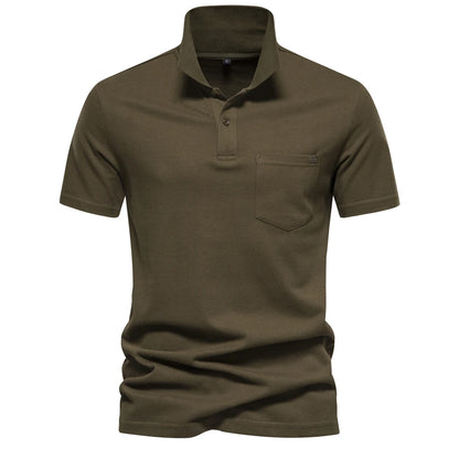 Herren Poloshirt aus 100 Prozent Baumwolle mit lässigem Stehkragen für den Sommer