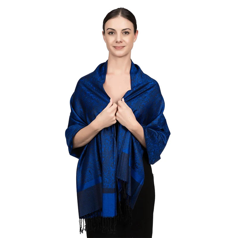 Damen Jacquard Schal ethnisch Kaschmir dick weich Halstuch Bandana Outdoor