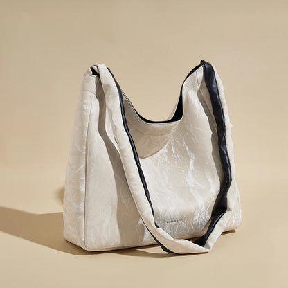 Damen Schultertasche aus Soft Synthetic Leather mit Casual Tote Bag Großkapazität