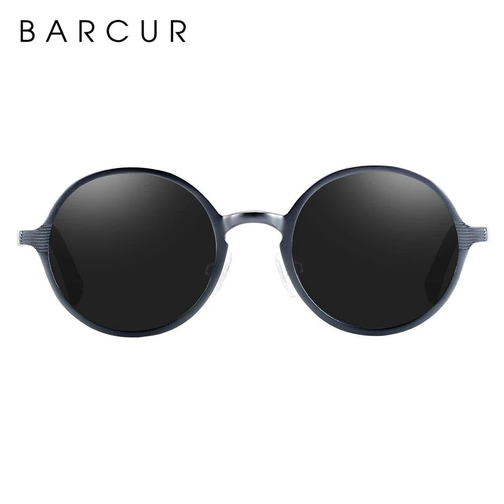 Sonnenbrille rund schwarz Retro Vintage polarisiert UV400 Herren Damen