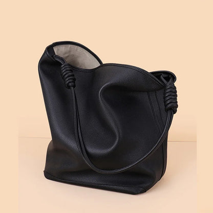 Donnain Bucket-Tasche aus Split-Leder | Damen Tote Große Kapazität