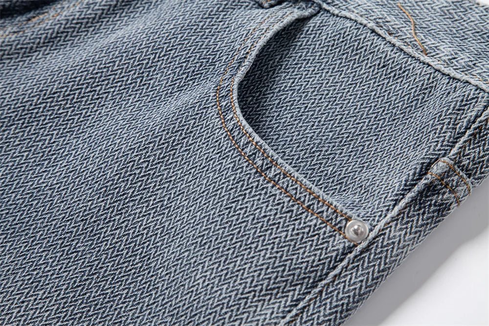 Retro-Denim Shorts Aus Baumwollmischung | Lässige Streetwear