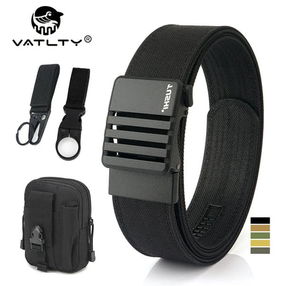 Herren-Taktischer Gürtel aus Nylon mit matte Metall-Schnalle und 43 mm Breite für Alltag und Freizeit