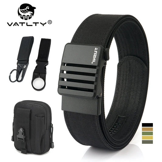 Herren-Taktischer Gürtel aus Nylon mit matte Metall-Schnalle und 43 mm Breite für Alltag und Freizeit
