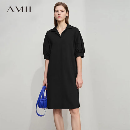 Stilvolles Einfarbiges Sommerkleid Mit Stretch Komfort Für Damen