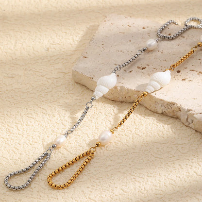 Damen-Armband mit Muschelperlen im Boho-Stil