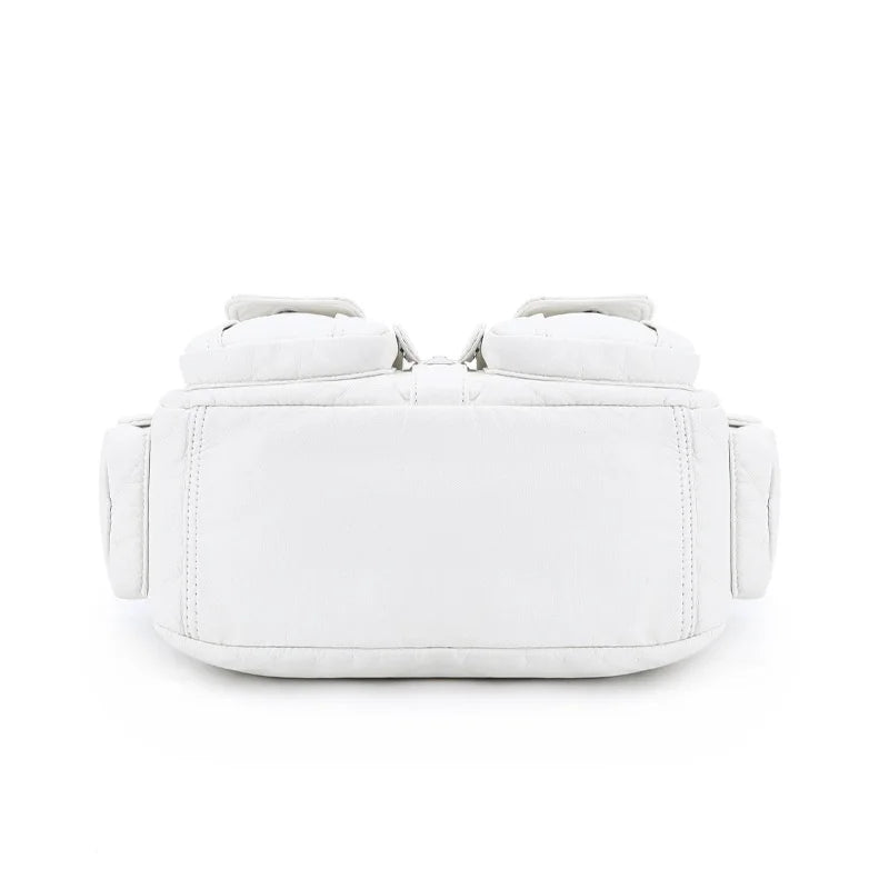 Damen-Umhängetasche Vintage-Stil mit Mehrfachfächern für Alltag und Freizeit Schultertasche