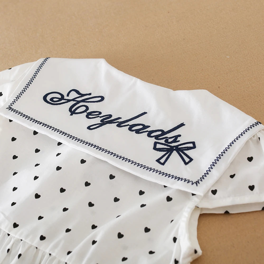 Girls Summer Dress with Polka Dot for 2-6 Years Kids Soft Breathable 100% Cotton Clothes Children Princess Dresses