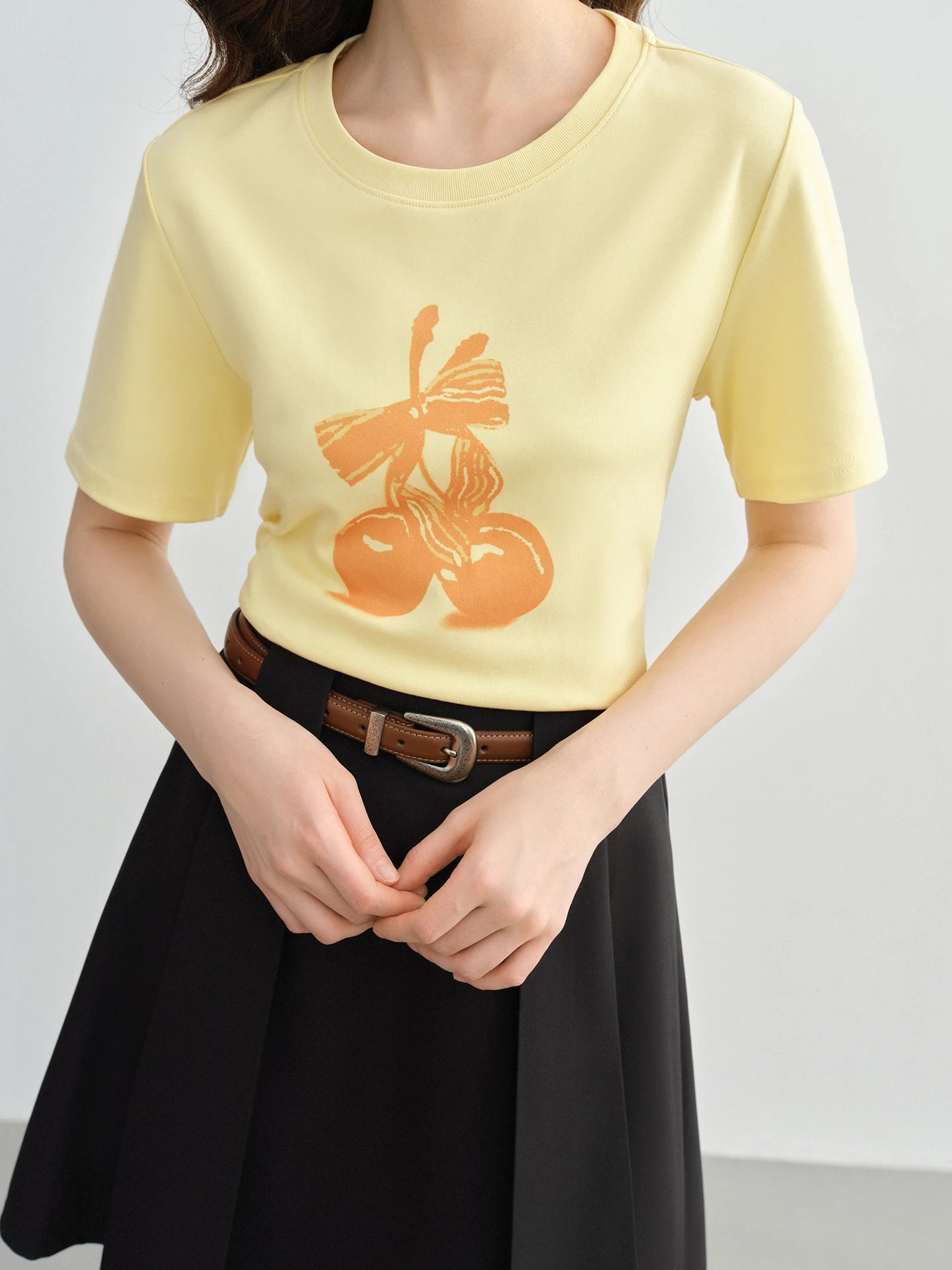 Langarm-Bluse aus 100% Baumwolle in Rosa mit Polo-Kragen und Fake-Layer-Design – ideal für den Frühling