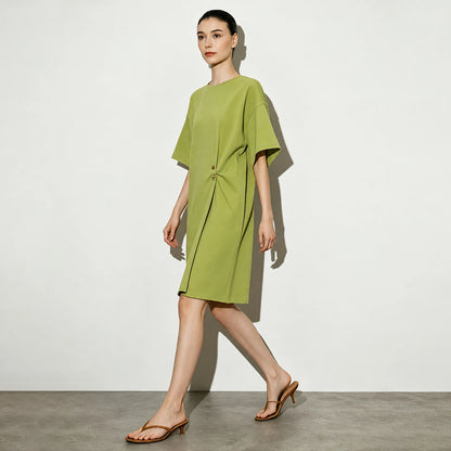 Elegantes Damenkleid Aus Baumwolle Leichter Sitz Für Büro Und Alltag