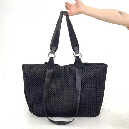 Damen-Shopper aus Netzgewebe mit großem Fassungsvermögen und abnehmbare Mini-Tasche, atmungsaktiv