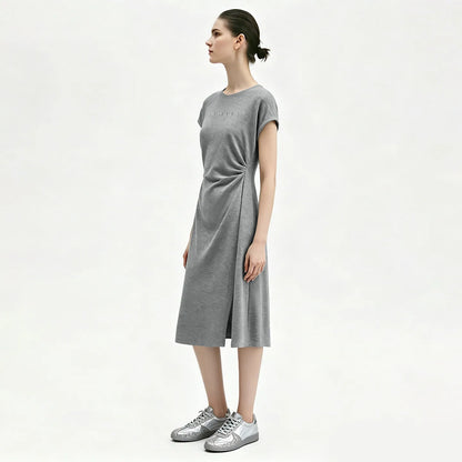 Elegantes Damen Midikleid Mit Stretch Und Strass Detail