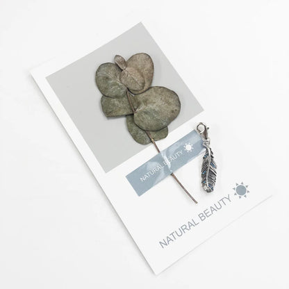 Damen-Charm-Anhänger Feder blau trendig aus Sterlingsilber