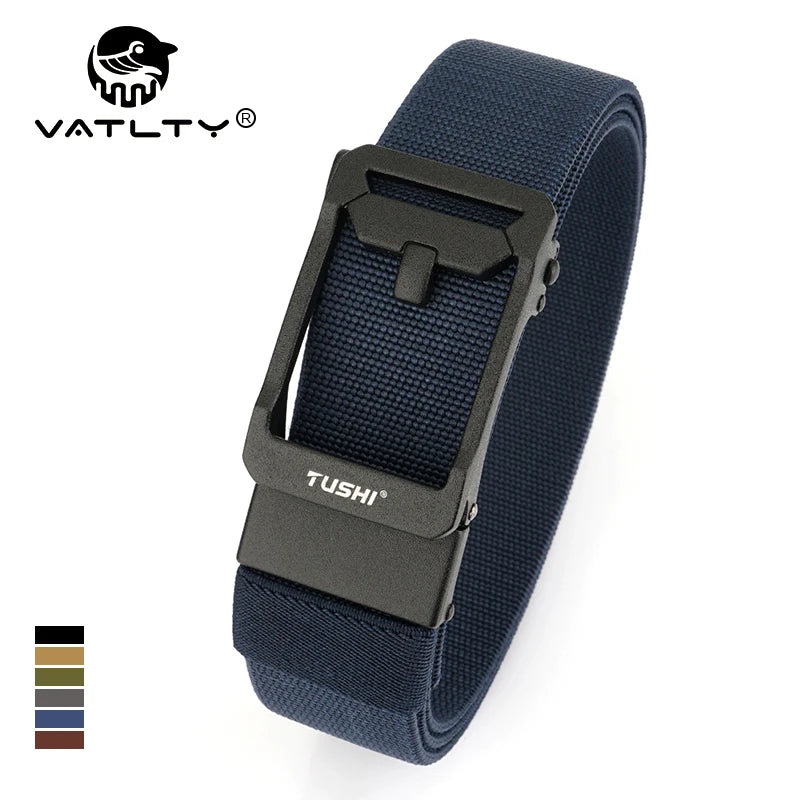 Herren-Gürtel Elastischer Nylon-Gürtel Mit Automatischer Metallschnalle Verstellbare Länge