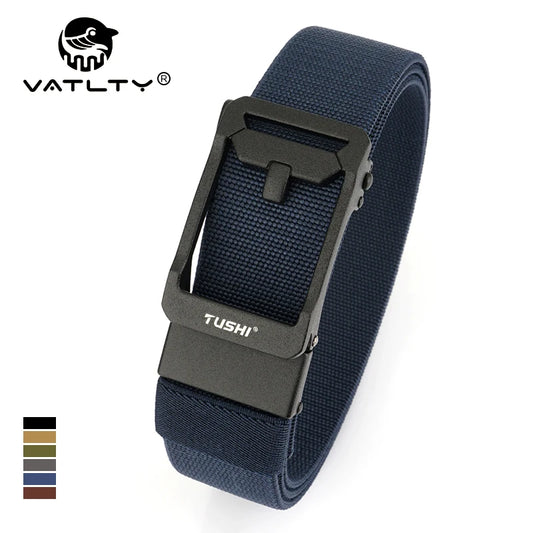 Herren-Gürtel Elastischer Nylon-Gürtel Mit Automatischer Metallschnalle Verstellbare Länge