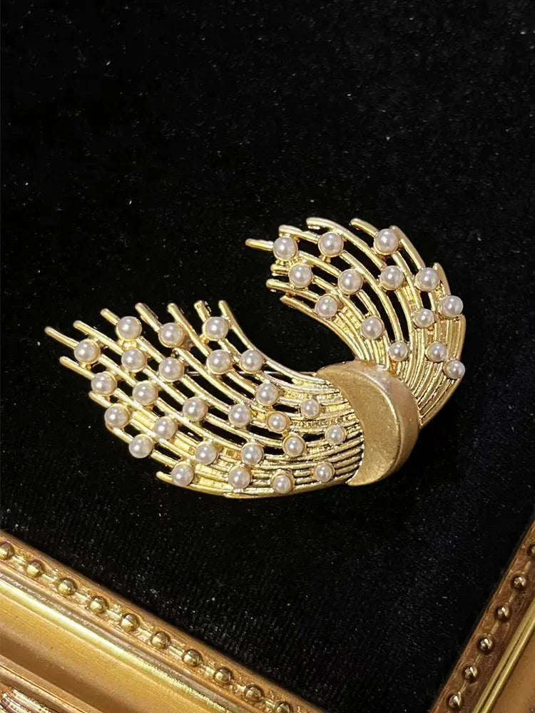 Brosche Gold Mehrfach Retro Vintage Legierung Unisex Anzug Mantel Klassisch