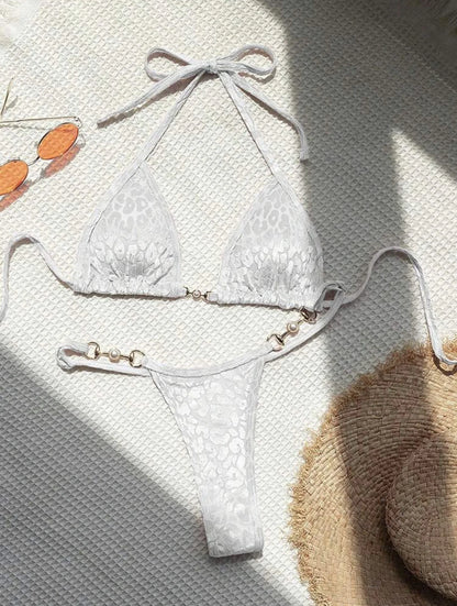 Blumiger, sexy Bikini-Set für Damen – ideal für Strand und Pool