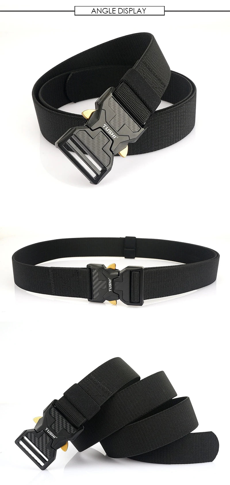 Herren-Stretch-Gürtel mit Schnellverschluss aus Metall 105-125 cm Ideal für Alltag und Arbeit