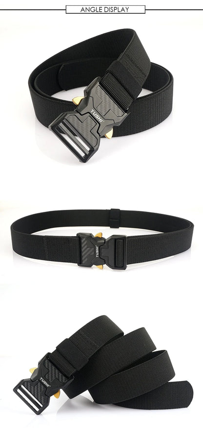 Herren-Stretch-Gürtel mit Schnellverschluss aus Metall 105-125 cm Ideal für Alltag und Arbeit