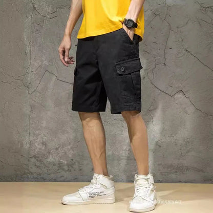 Leichte Herren-Sommershorts aus atmungsaktivem Leinen für Outdoor-Aktivitäten
