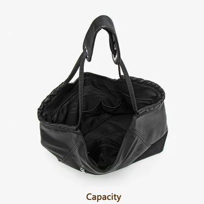 Damen-Schultertasche aus weichem PU mit verstellbaren Schnallenriemen und großem Fassungsvermögen dunkelgrau