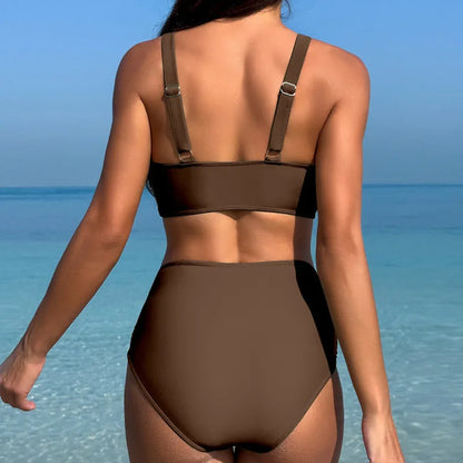 Sexy florales Bikini-Set mit Push-up für Damen – ideal für Strand und Pool