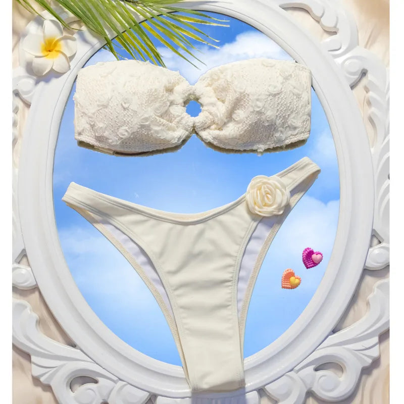 Floral-Sexy-Bikini-Set für Damen – Brasilianischer Badeanzug für Strand und Pool