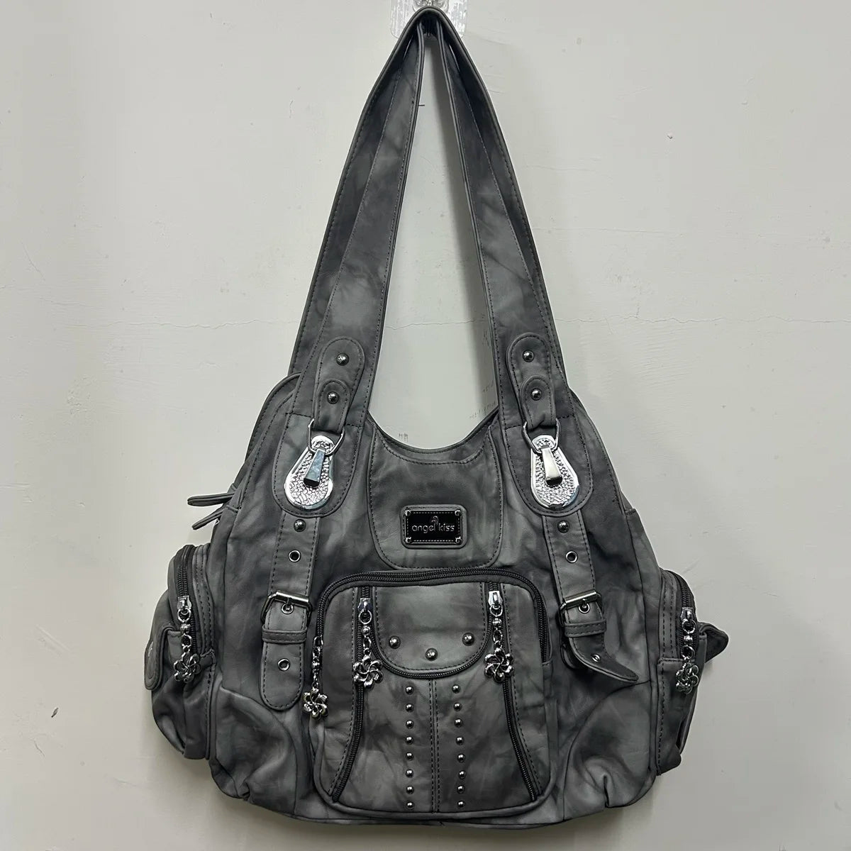 Damen-Handtasche Aus PU-Leder Vintage Stil Große Kapazität Schultertasche Für Alltag