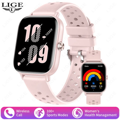 LIGE Smartwatch IP68 Wasserdichte Sport Fitness Smart Uhr 1,83 Zoll Bildschirm Gesundheit Überwachung Uhren Für Männer Frauen Reloj Hombre