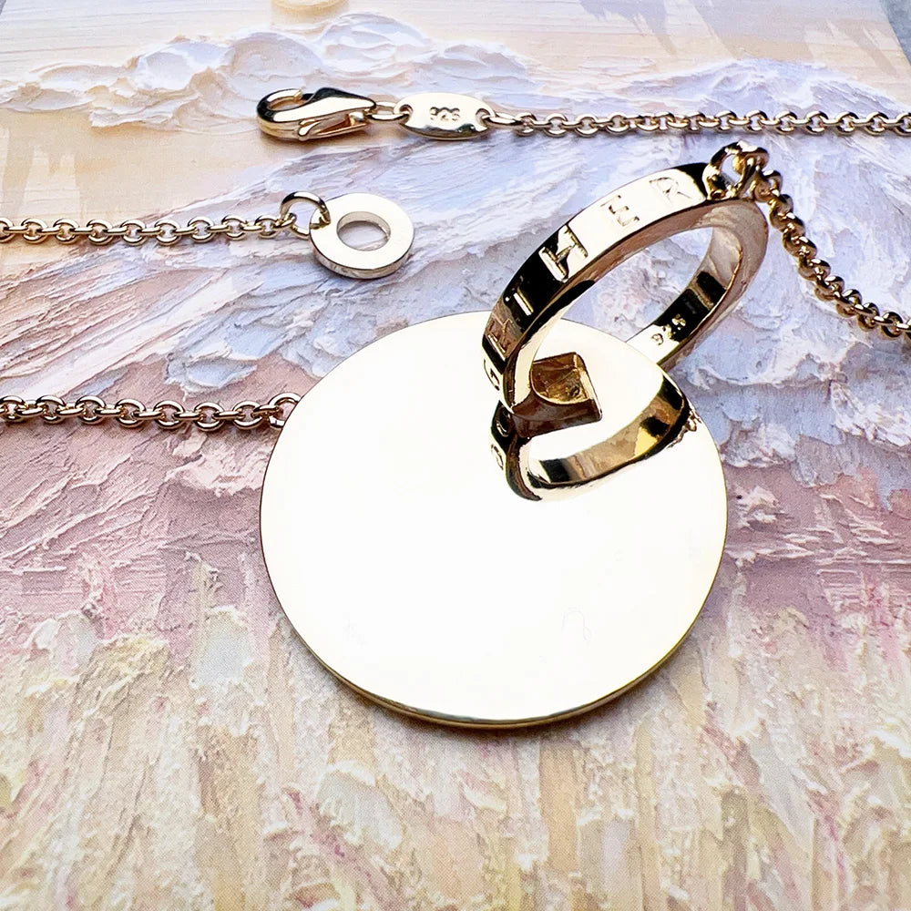 Damen-Schmuckset Halskette Ohrringe rund romantisch aus Sterlingsilber