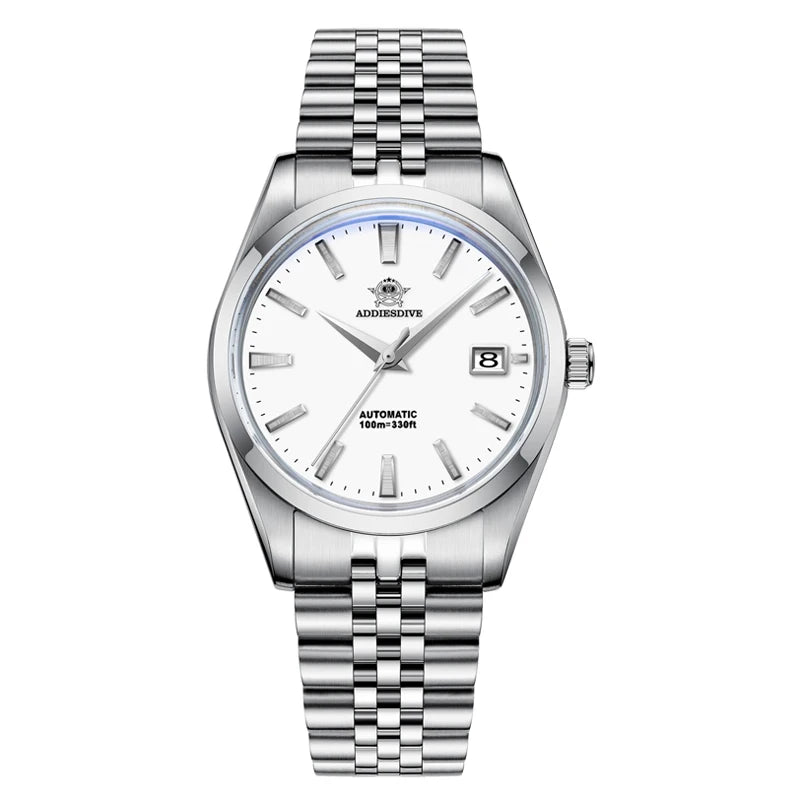 Herren-Vintage-Automatikuhr mit Sunburst-Zifferblatt und NH35A