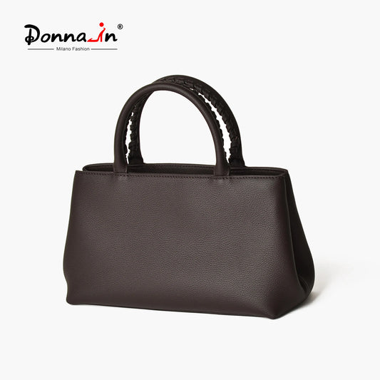 Mini-Tote aus Vollnarbigem Rindsleder | Top-Griff
