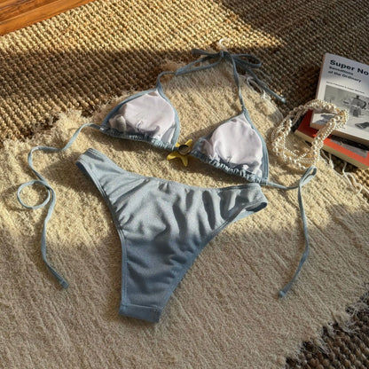 Dreiteiliges Damen-Bikini-Set im brasilianischen Stil – ideal für Strand und Pool