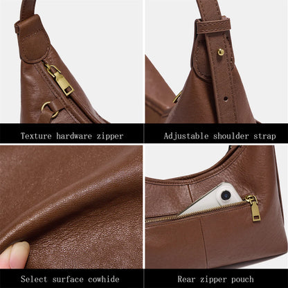 Damen Hobo Tasche Aus Echtem Leder Im Vintage Stil Mit Großer Kapazität