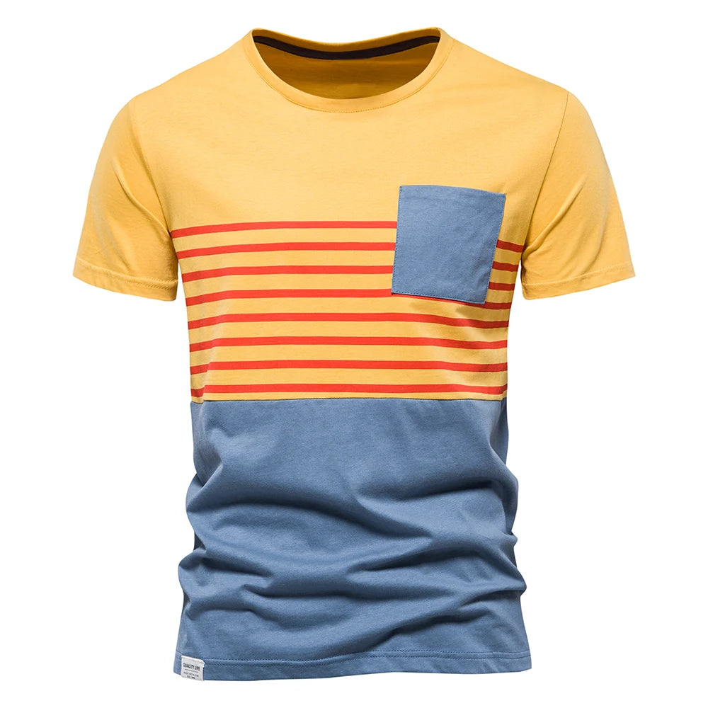 Herren T-Shirt aus 100 Prozent Baumwolle mit modischem Druck im Slim Fit