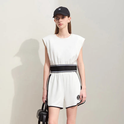 Damen Shorts im Minimalismus-Stil mit neuer Stretch-weite und ärmellos