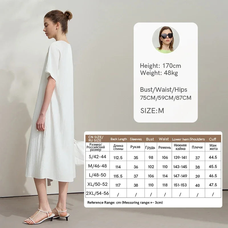 Elegantes Viskose Damenkleid Mit Lässigem Schnitt Und Flachen V Ausschnitt