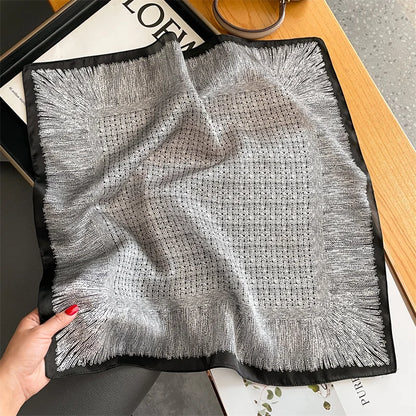 Damen Seidenschal klein Krawatte Haarband Bandana Foulard Kopftuch bedruckt C