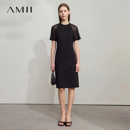Elegantes Schmales Bürokleid Mit Stretch Für Bürodamen