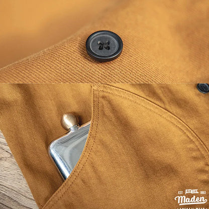 Herren Jacke Ingwerfarben Arbeitskleidungsjacke mit mehreren Taschen lässige Jagdjacke