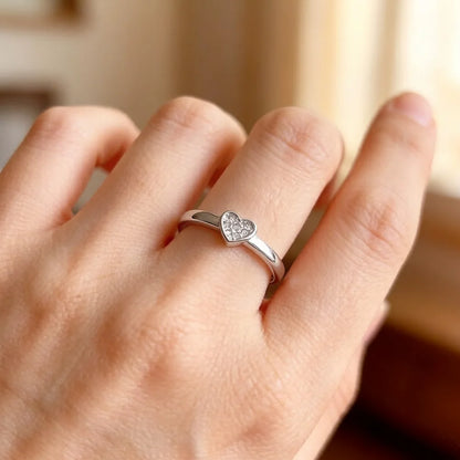 Damen-Ring Liebesherz romantisch aus Sterlingsilber