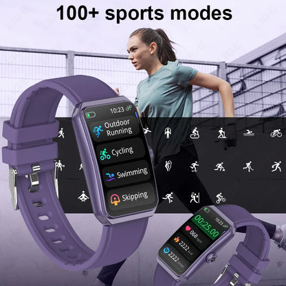 LIGE 1,47" 3D-Smartwatch mit vollem gebogenem Bildschirm, kabelloser Anruf, Fitness, Bluetooth, Musikuhren, Herzfrequenz-Schlafmonitor, Smartwatch