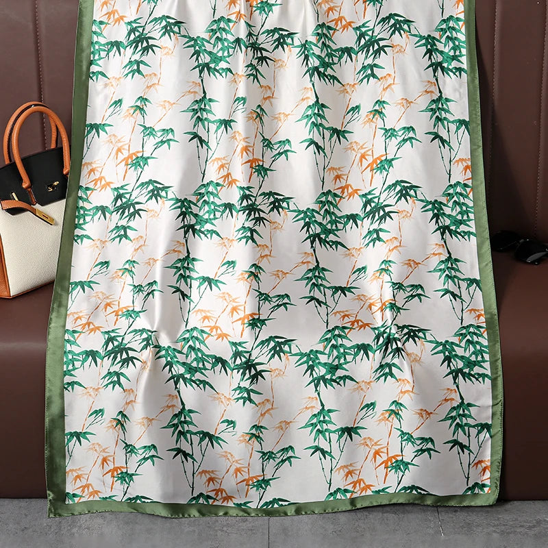 Damen Satin Seidenschal Hijab Sommer Sonnenschutz Strand Kopftuch Foulard
