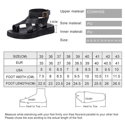 AIYUQI Sandalen Frauen Echtes Leder 2025, Sommer Neue Clip Toe Sandalen Damen Römischen Frauen Schuhe Muffin Sandalen WHS MTO