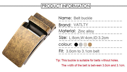 Herren-Gürtel aus Rindsleder mit automatischer Metallschnalle, 31 mm Breite, braun