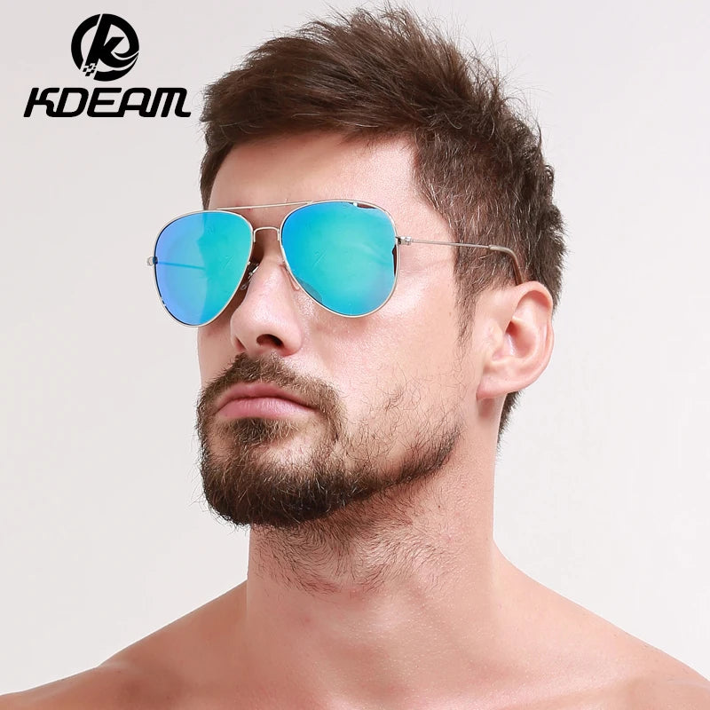 Sonnenbrille Pilot übergroß polarisiert 62mm UVA/UVB Etui Herren