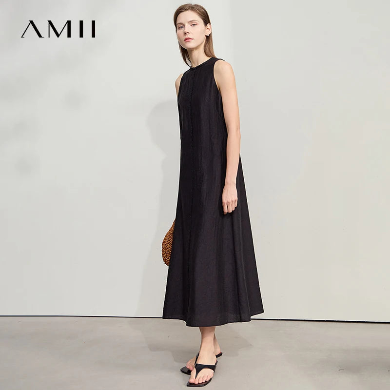 Elegantes Ärmelloses Damenkleid Für Bürofrauen Atmungsaktiv