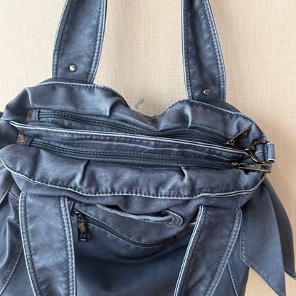Damen-Handtasche Top-Handle Schultertasche Vintage Stil Aus Weichem PU-Leder Ideal Für Alltag
