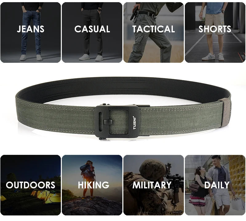 VATLY EDC Rigid Gürtel Herren Nylon Tactical Gun Belt Automatik-Schnalle